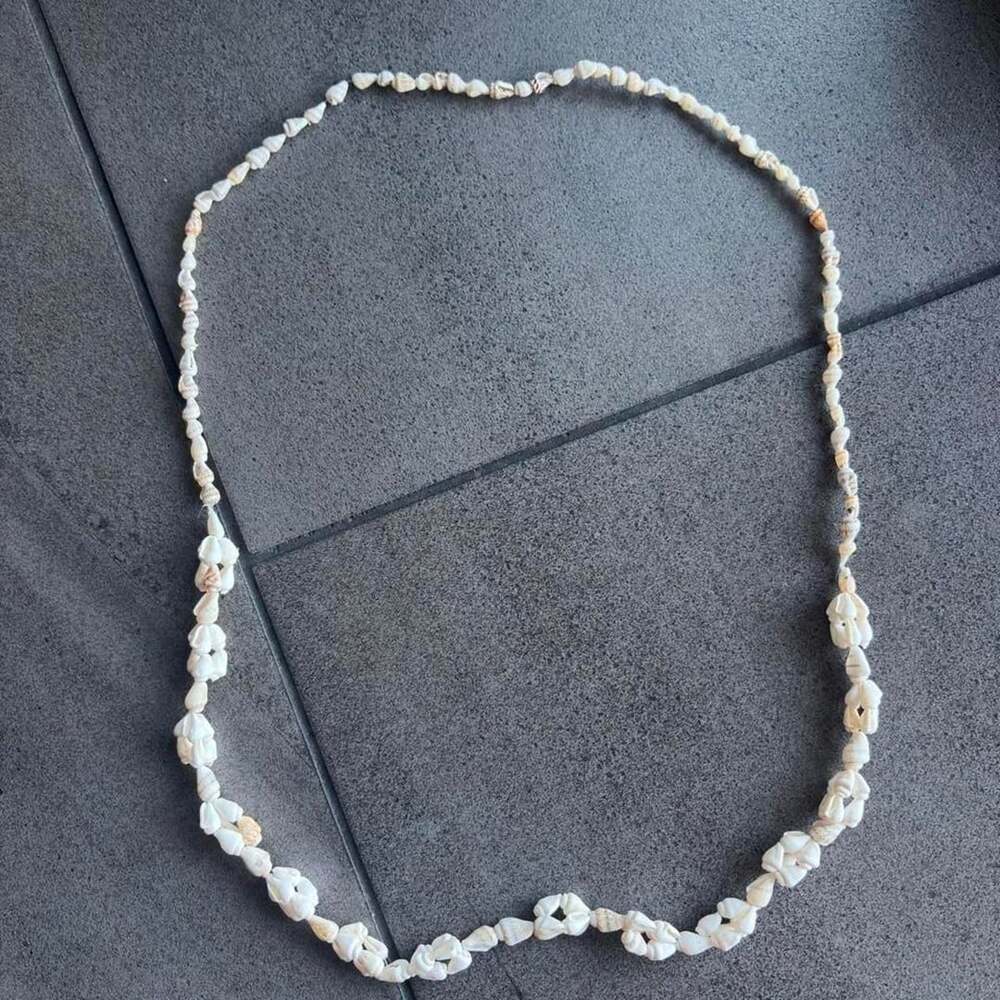 Vintage Surfer Natural Seashell Beaded Necklace
